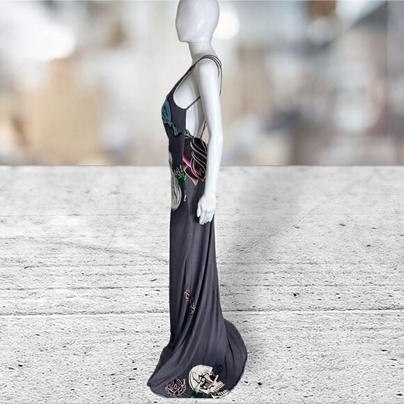 Tiffany Skull & Rose Formal Gown - Picture 6 of 9